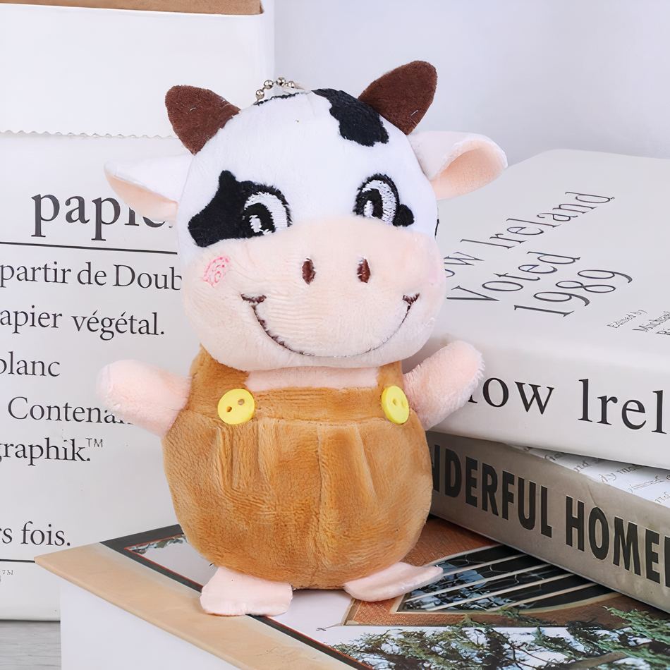 Peluche vache porte-clés mignonne et douce - Idée cadeau originale