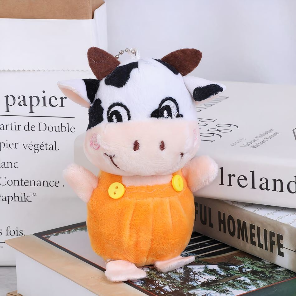 Peluche vache porte-clés mignonne et douce - Idée cadeau originale