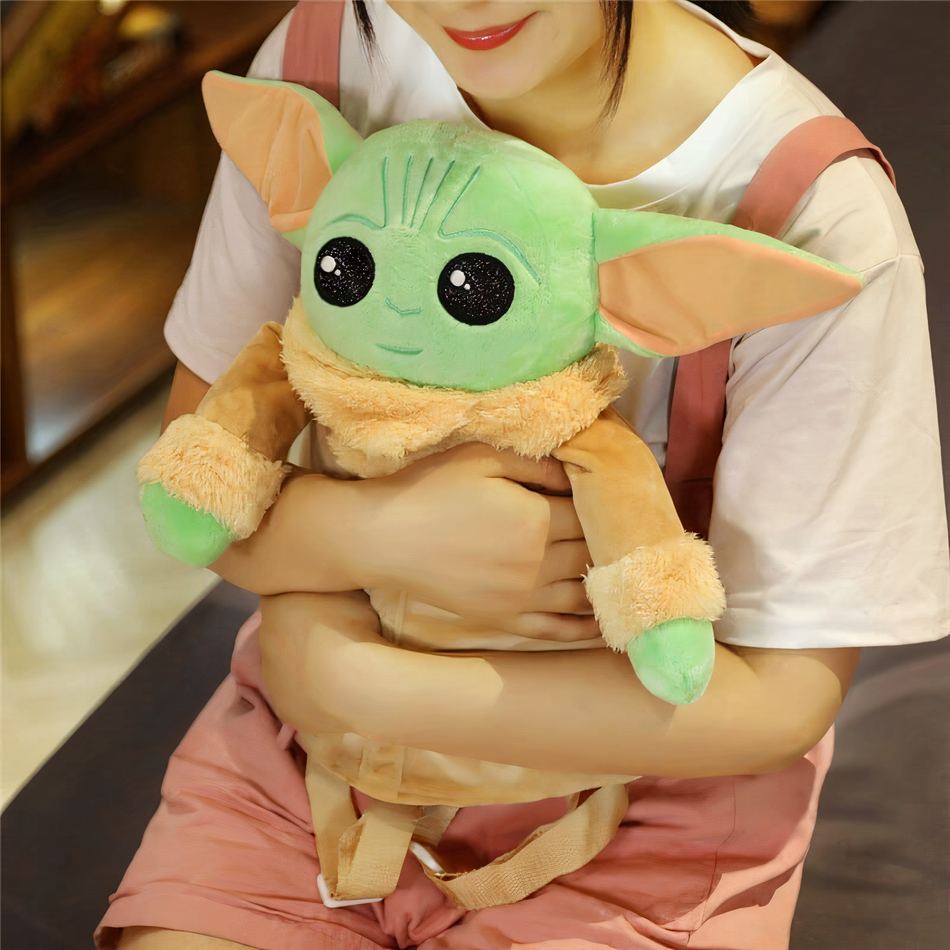 Peluche Yoda sac à dos vert doux pour enfant Star Wars