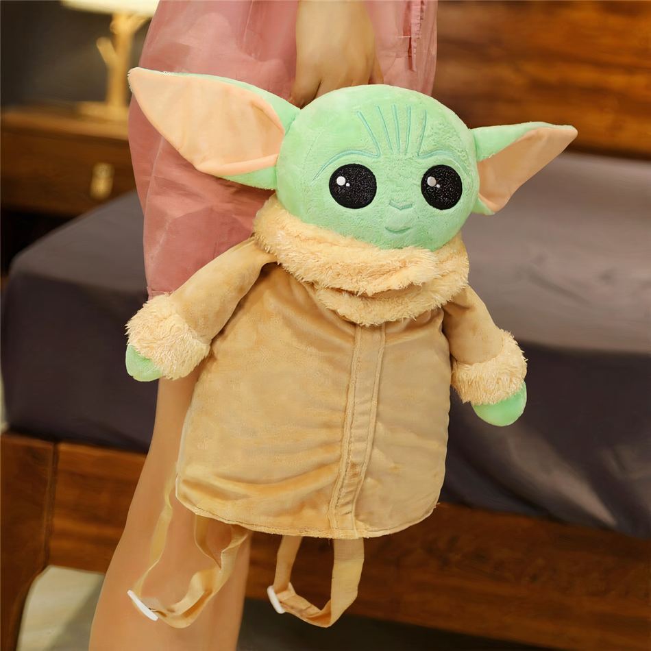 Peluche Yoda sac à dos vert doux pour enfant Star Wars