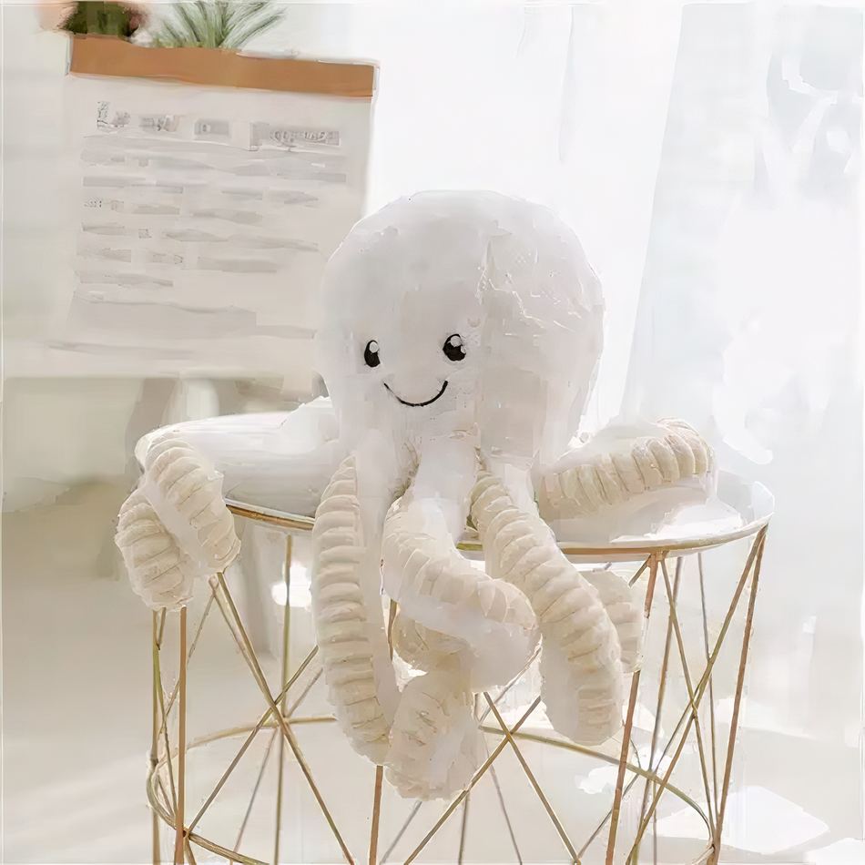 Peluche pieuvre douce multicolore - Câlin océan