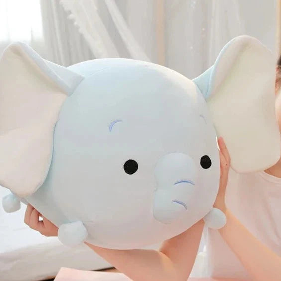 Squishmallow Peluche Éléphant Bleu