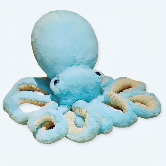 Peluche Pieuvre Bleue Océan Douceur Câlin Enfant