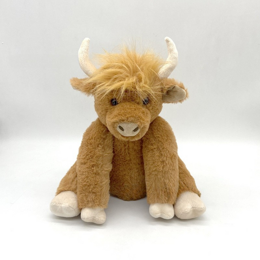 Peluche vache Highland marron