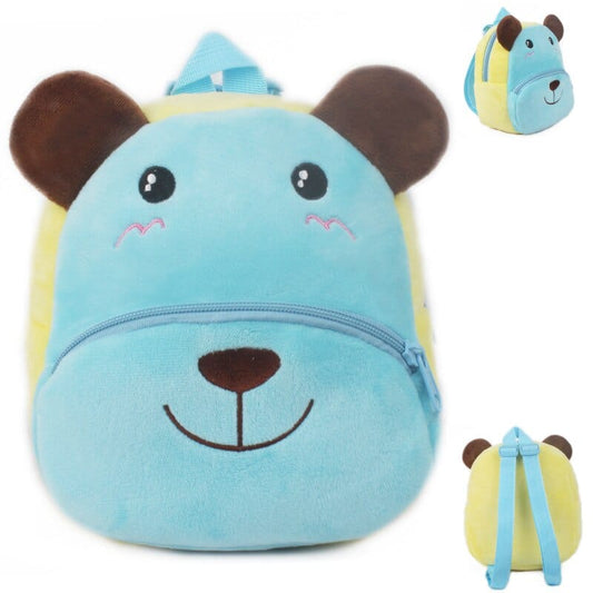 L'ours bleu joyeux - peluche sac à dos
