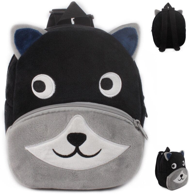 Le petit loup - sac à dos pelucheux