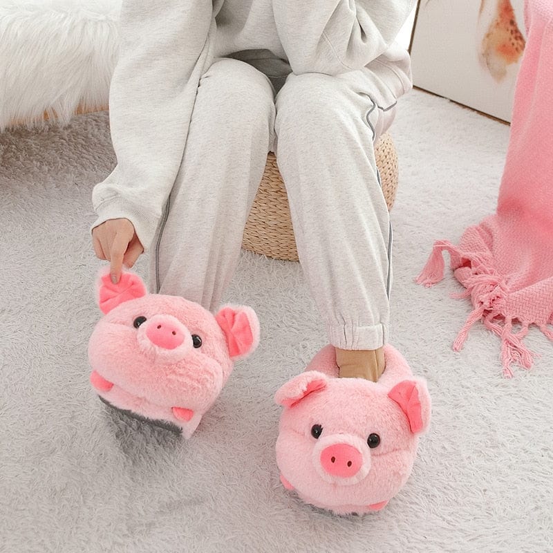 Les petits porcelets - chausson en peluche cosy
