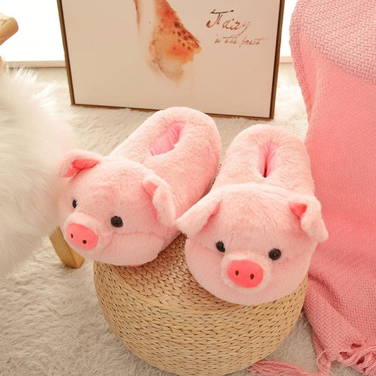 Les petits porcelets - chausson en peluche cosy