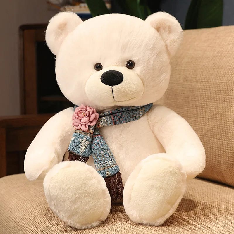 Ours en peluche géant brun avec écharpe assortie