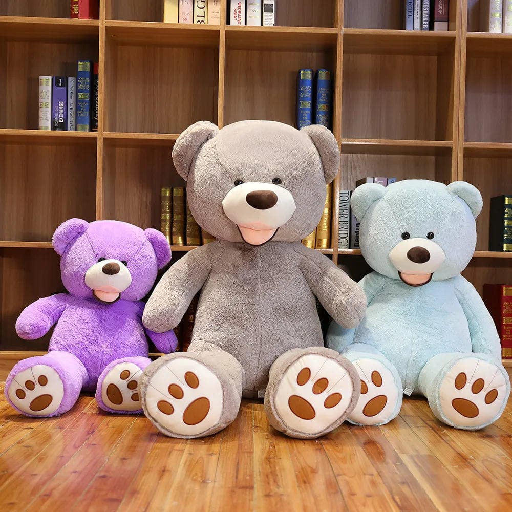 Ours en peluche géant coloré, souriant et tendance