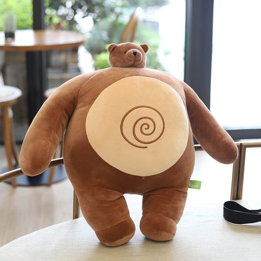 Ourson en peluche marron tourbillon