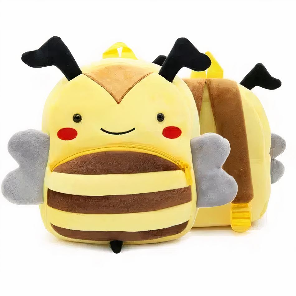 Peluche abeille sac à dos enfant doux et ludique