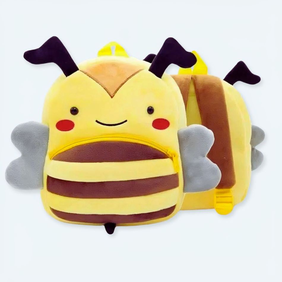 Peluche abeille sac à dos enfant doux et ludique