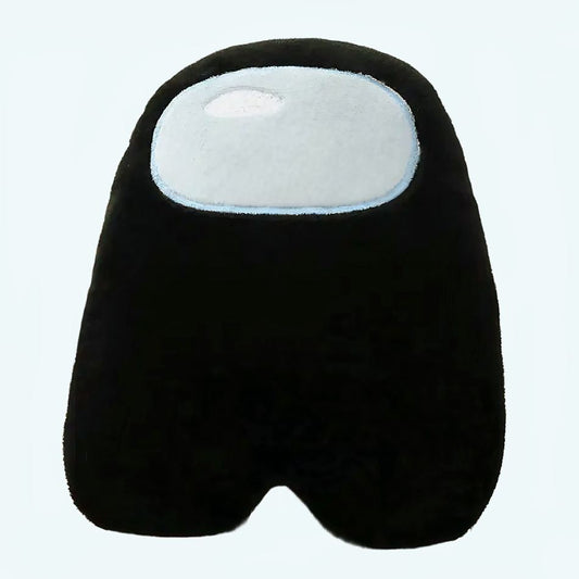 Peluche Among Us noire douce pour jeu et câlin