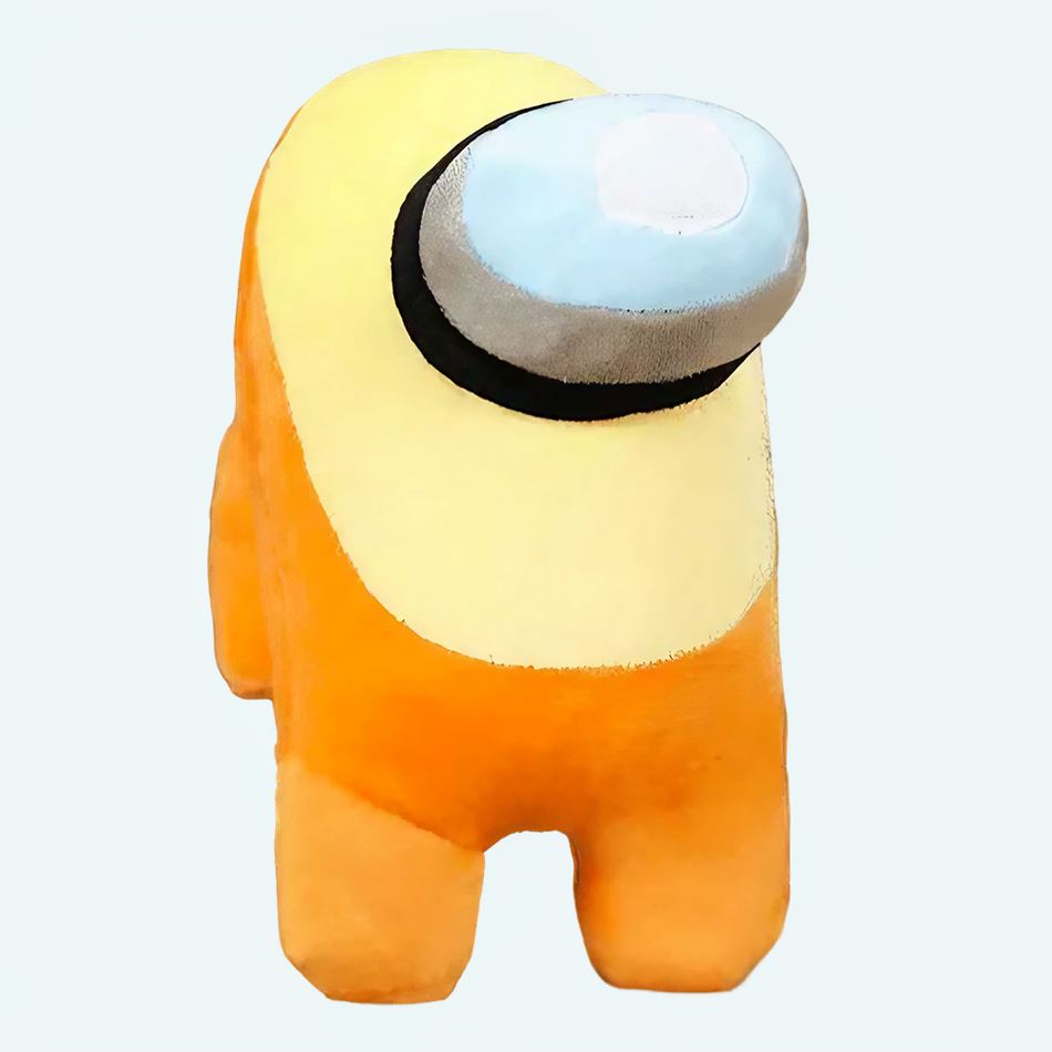 Peluche Among Us Orange Jaune - Idéale Pour Les Câlins Enfant