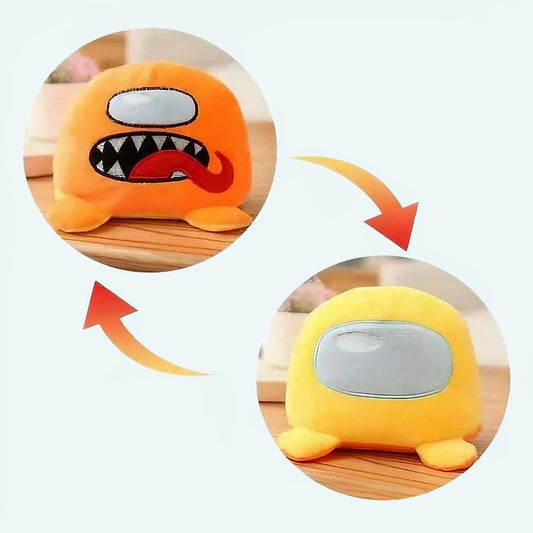 Peluche Among Us réversible orange jaune -  & Doux