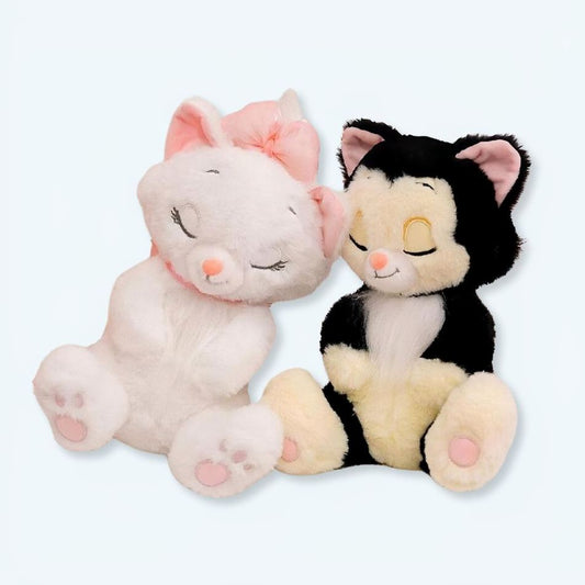 Peluche Aristochats câline et douce en blanc ou noir.