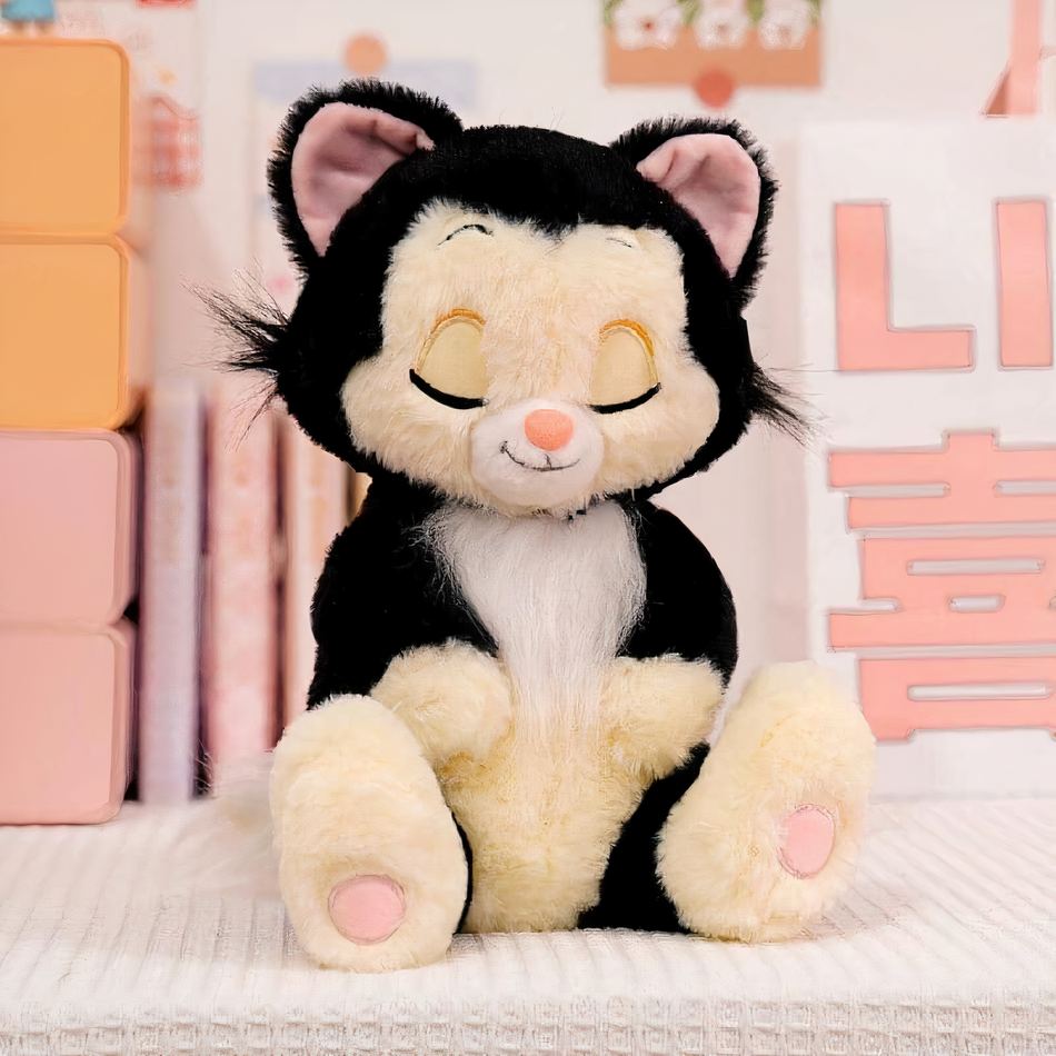 Peluche Aristochats câline et douce en blanc ou noir.