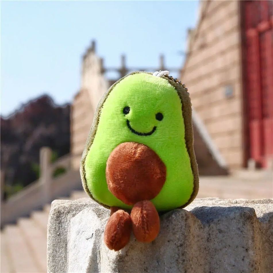 Peluche avocat vert porte-clés adorables