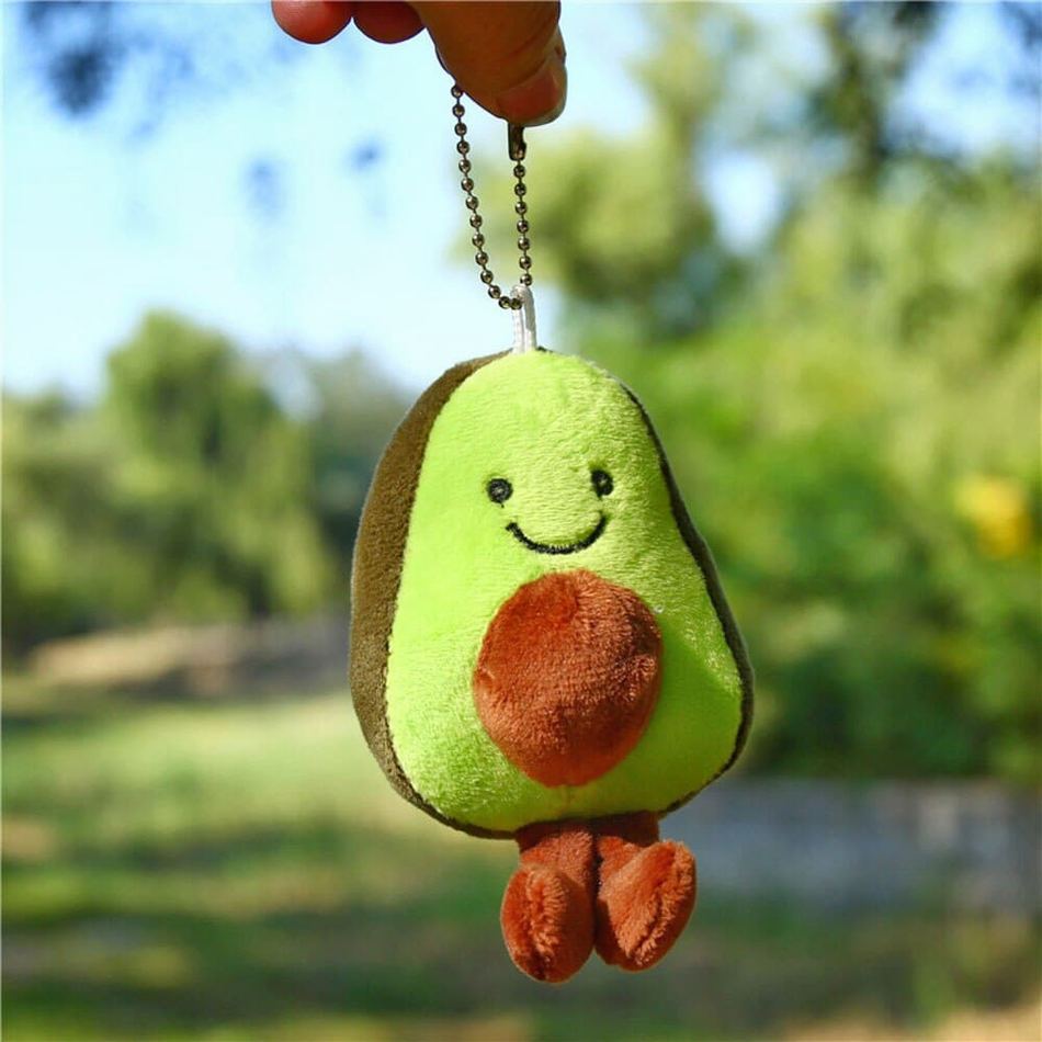 Peluche avocat vert porte-clés adorables