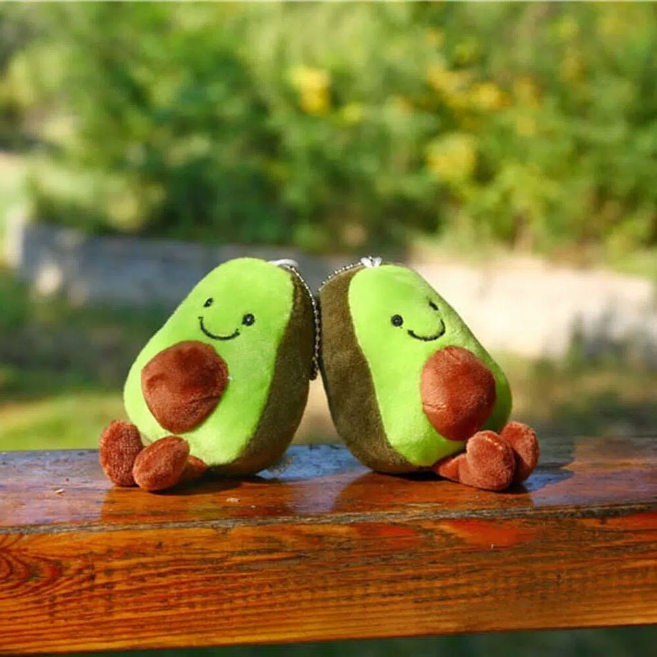 Peluche avocat vert porte-clés adorables