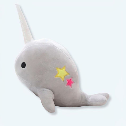 Peluche Baleine Grise Magique Câline Douce de l'Univers Marin