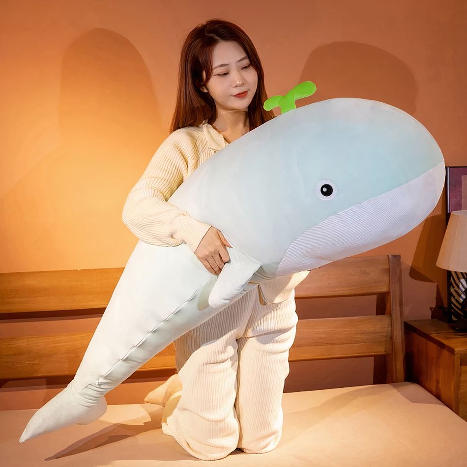 Peluche Baleine Géante en Pastel Doux pour une Déco Chambre