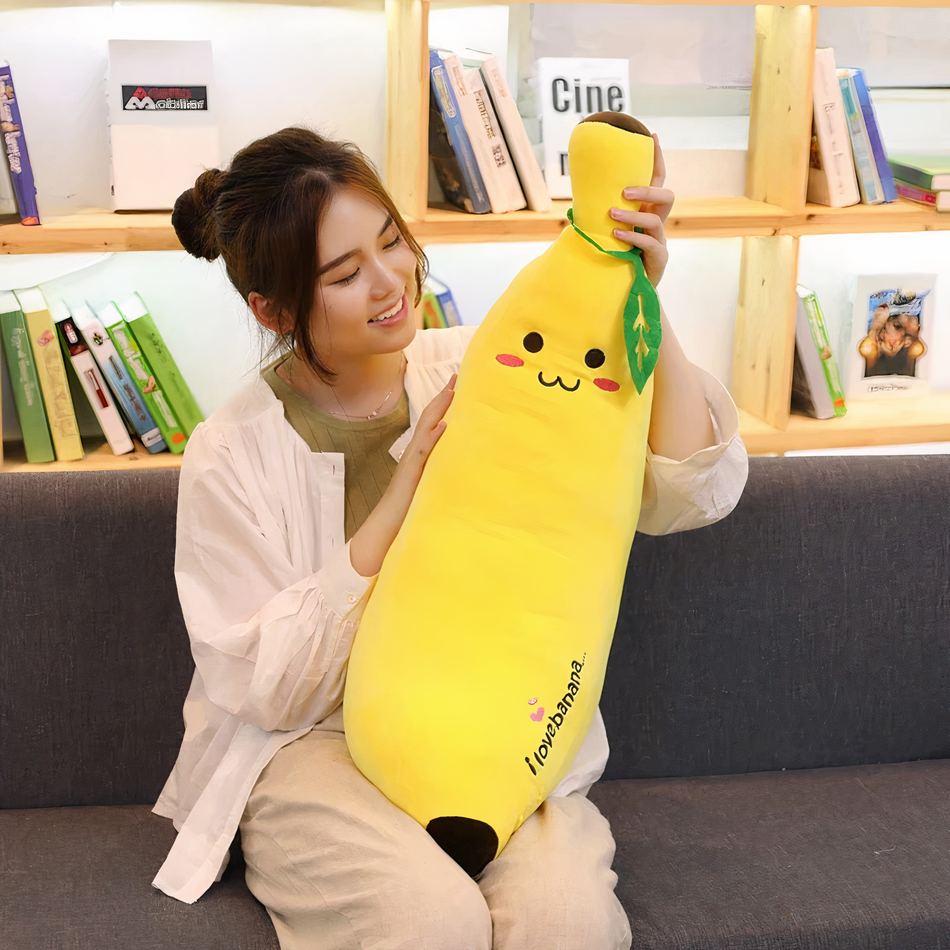 Peluche Banane Géante Douce et Câline pour Enfant Chambre