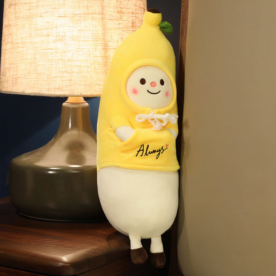 Peluche banane Kawaii pour une chambre d'enfant douce et moelleuse