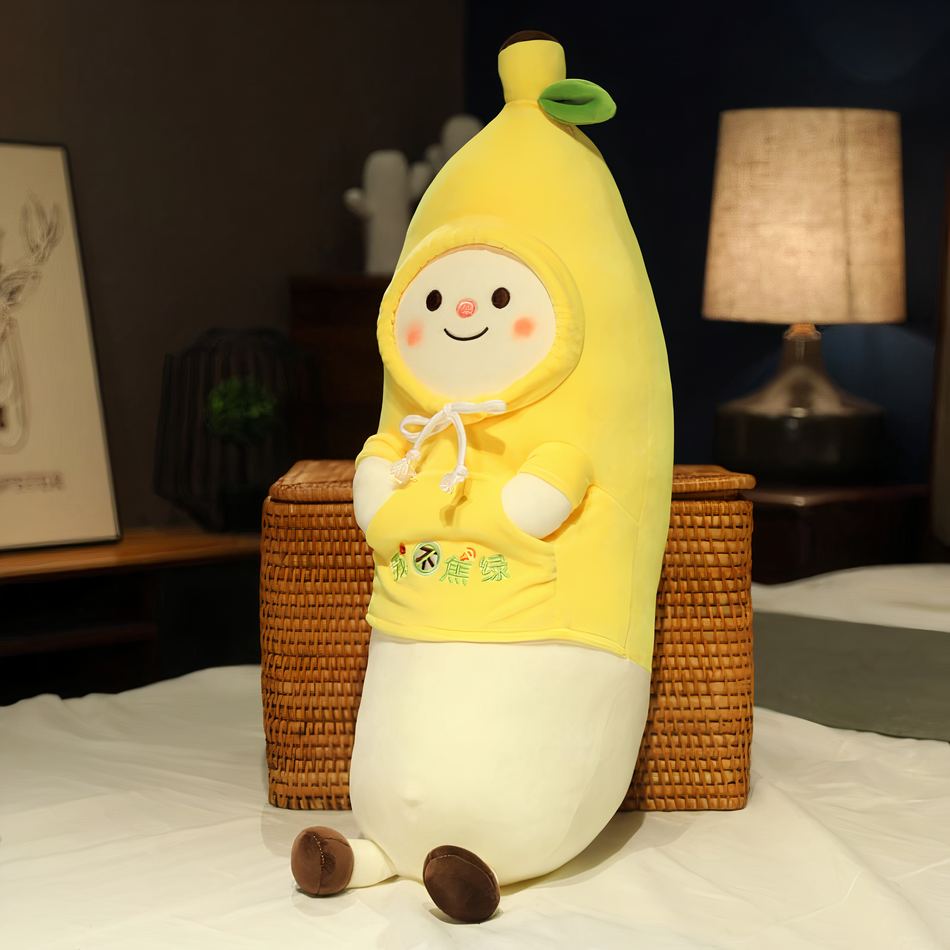 Peluche banane Kawaii pour une chambre d'enfant douce et moelleuse
