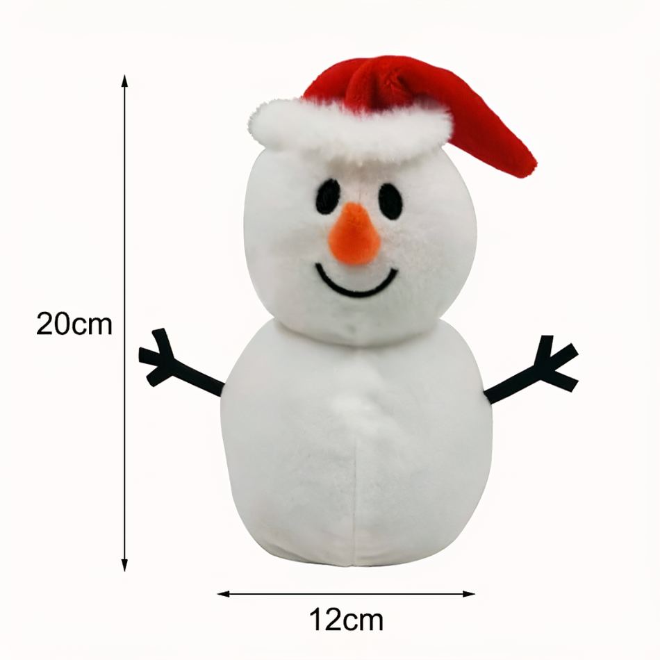 Peluche bonhomme de neige Noël réversible cosy