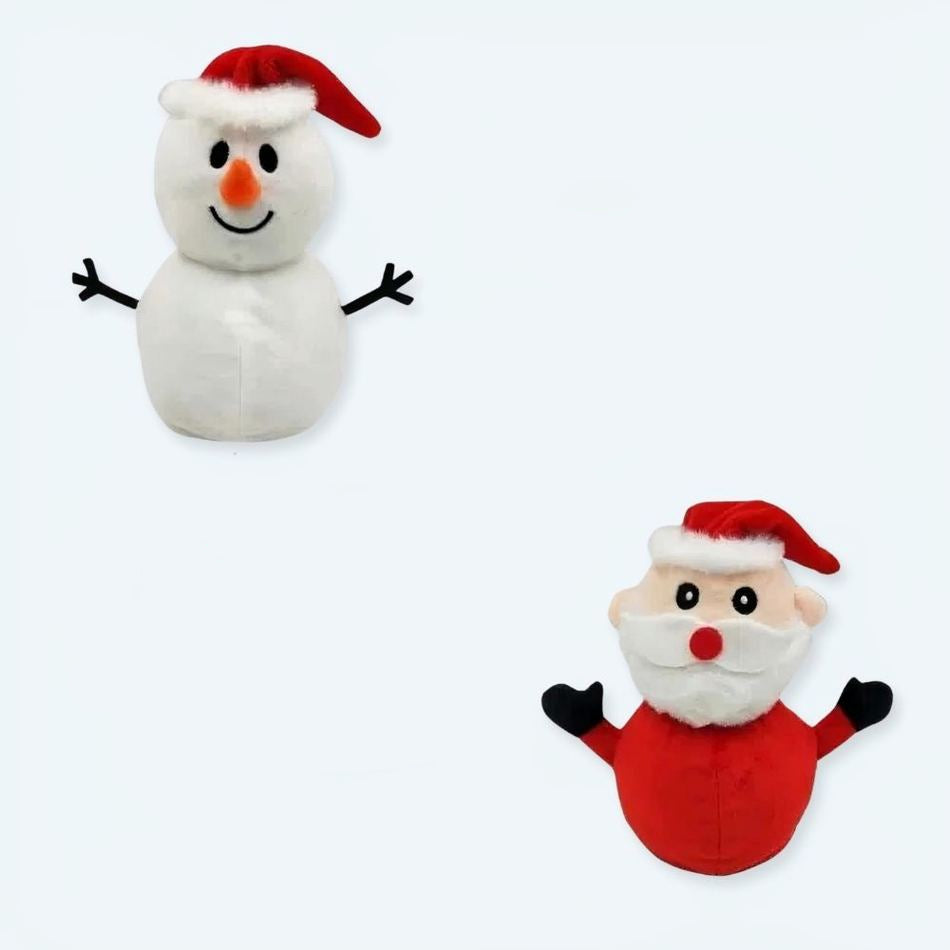 Peluche bonhomme de neige Noël réversible cosy