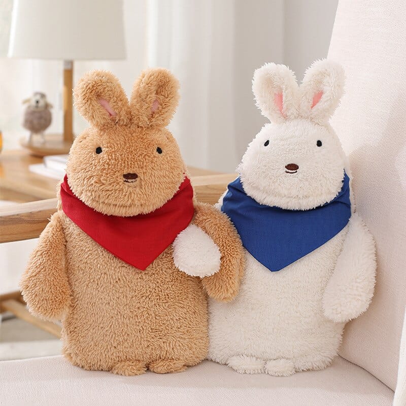 Peluche bouillotte lapin tout doux 