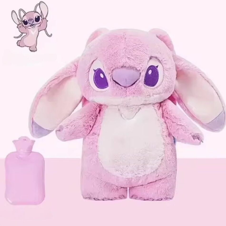 Peluche bouillotte câline Stitch et Angel