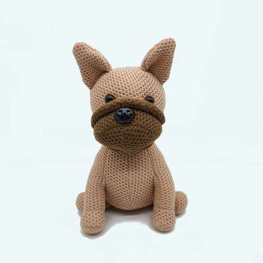Peluche bouledogue crochet - Doux Compagnon pour une Maison Cozy