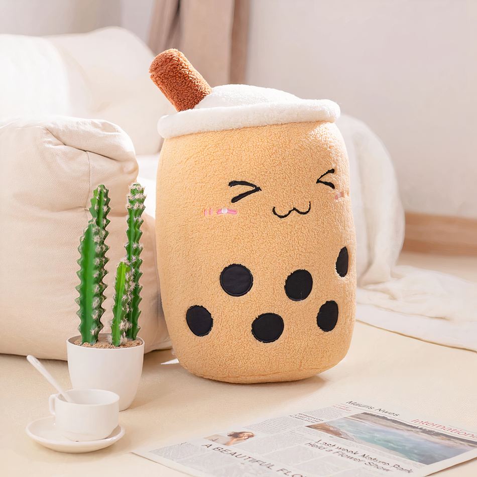 Peluche Bubble Tea Drôle, Mignonne & Douce pour Enfants Câlins