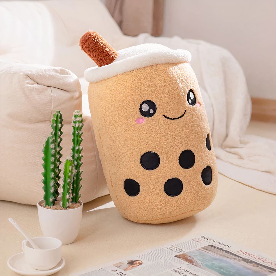 Peluche Bubble Tea Drôle, Mignonne & Douce pour Enfants Câlins