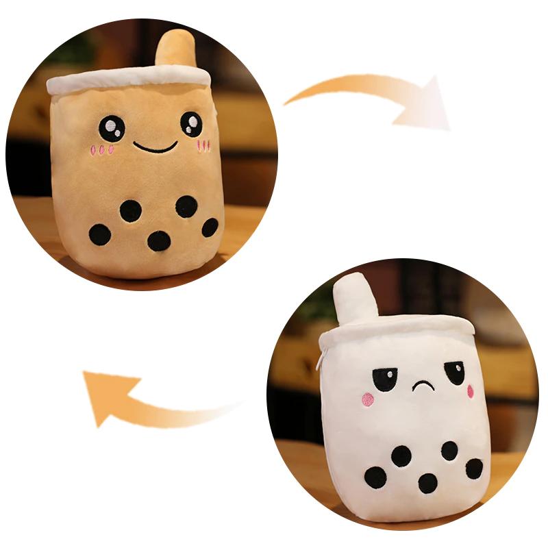 Peluche Bubble Tea Réversible - Mignon Enfant Jouet Doux