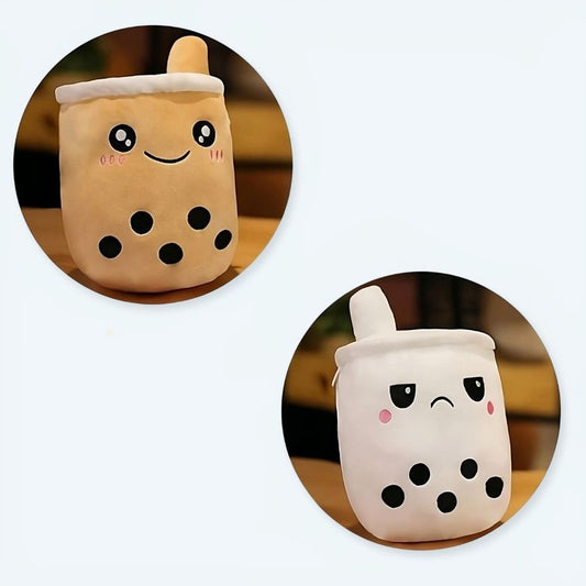 Peluche Bubble Tea Réversible - Mignon Enfant Jouet Doux