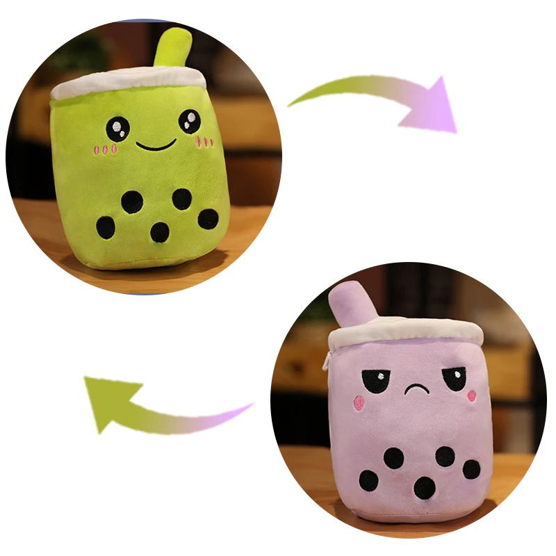 Peluche Bubble Tea Réversible - Mignon Enfant Jouet Doux