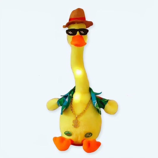 Peluche canard dansant au cou flexible