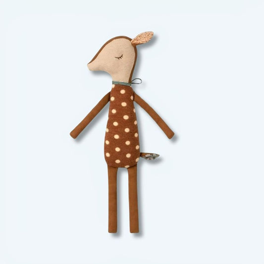 Peluche cerf douce pour l'hiver - peluche câline en velours pour enfants