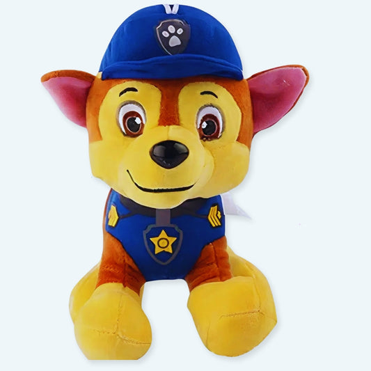 Peluche Chase policier douce Pat’Patrouille pour enfant.