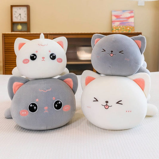 Peluche chat câlin rondelet
