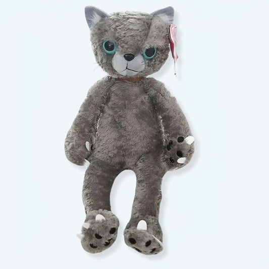 Peluche Chat Beige Mécontent pour Enfants Câlins