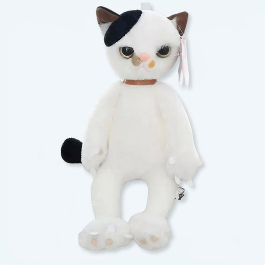 Peluche de Chat Blanc : Doux Compagnon Câlin pour la Maison