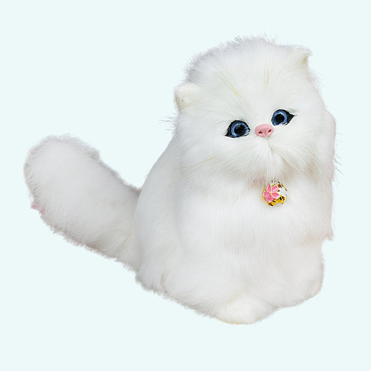 Peluche Chat Blanc Doux Câlin - Décoration Chambre Enfant