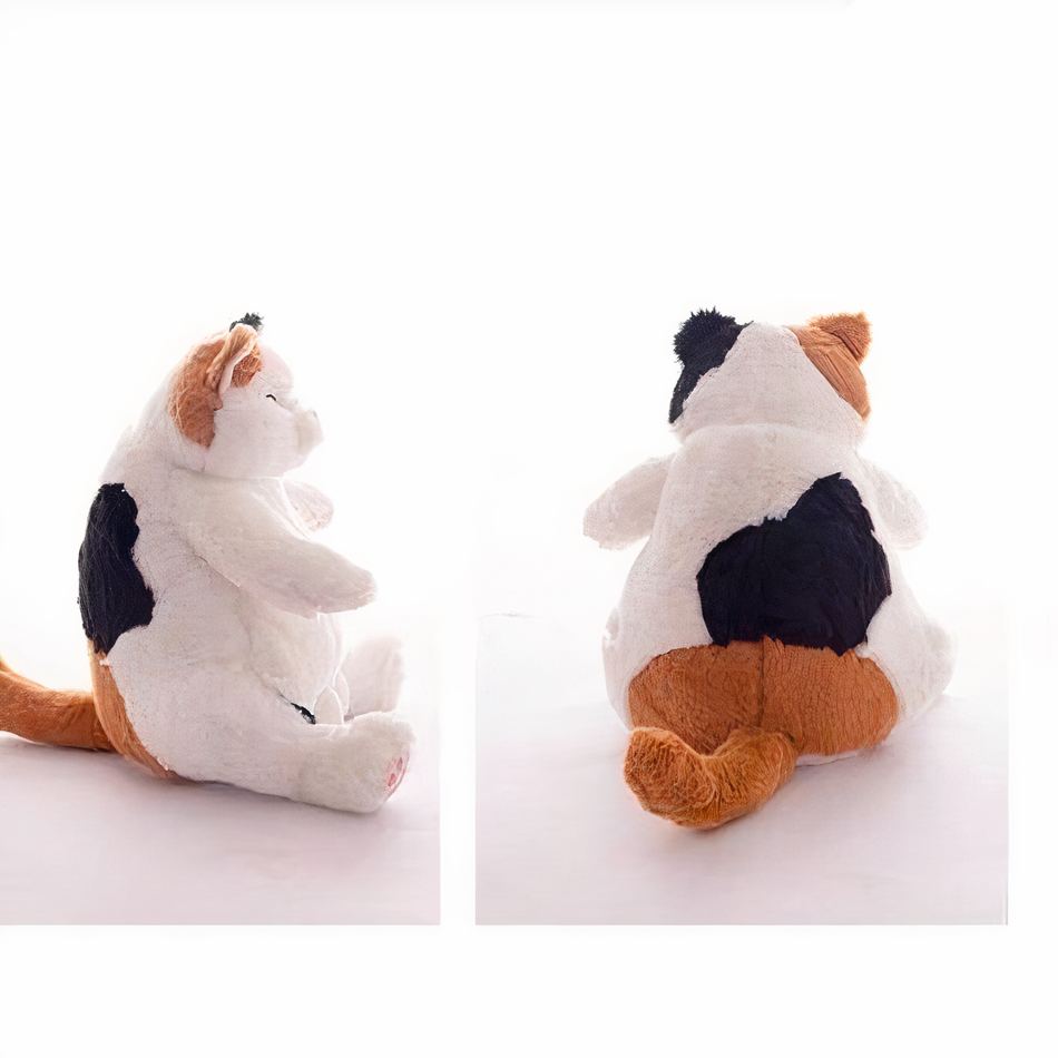 Peluche chat blanc géant tout doux pour câliner.