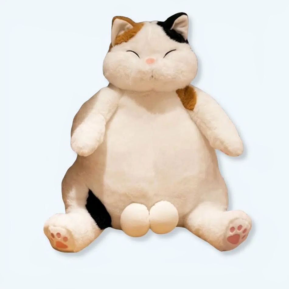 Peluche chat blanc géant tout doux pour câliner.