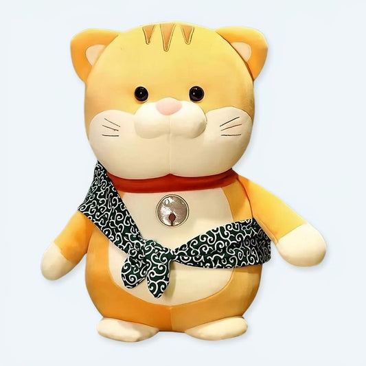 Peluche Câlin Chat avec Doudou Hiver et Écharpe Amovible